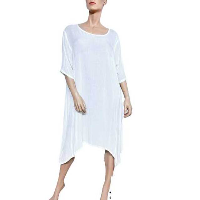 Women's midi beach kaftan Platinum 9374 white