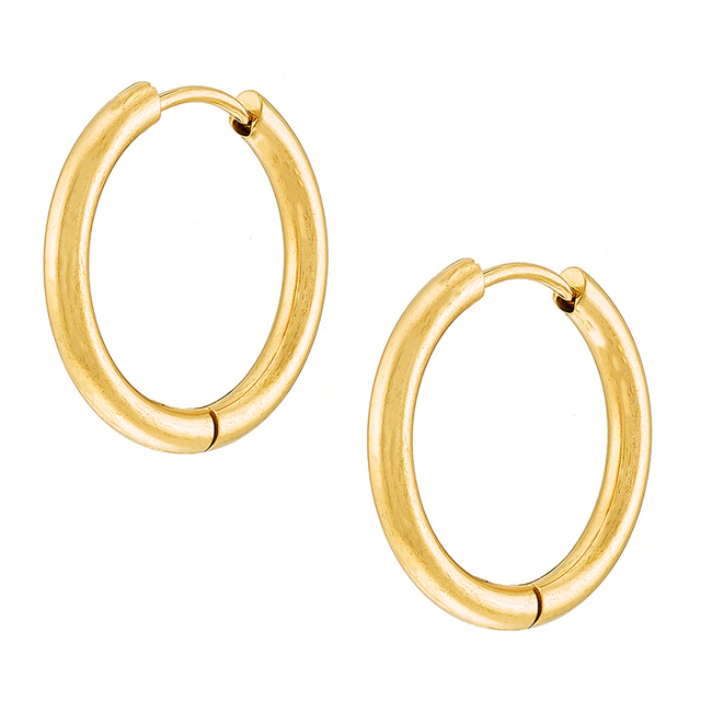  Earrings steel 316L rings gold