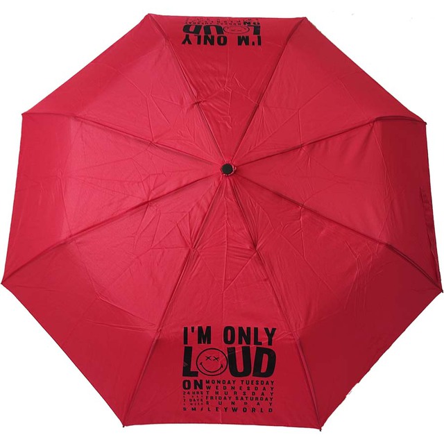 Smiley World Rain Umbrella 9530 Automatic Windproof red