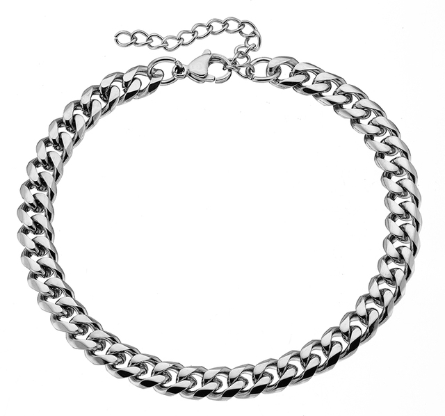 Steel foot chain 316L thick chain thick silver colour