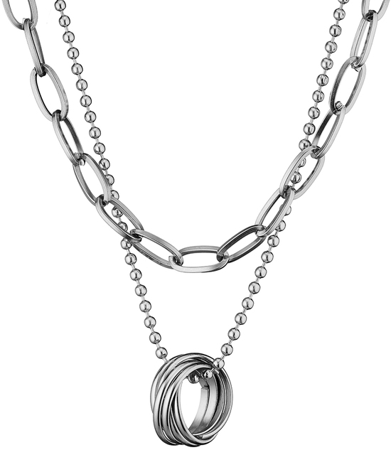 Womens necklace steel 316 L silver