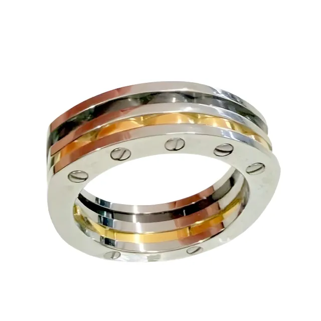 Ανδρικό Δαχτυλίδι Ανοξείδωτο Ατσάλι 316L Ασημί/Χρυσό Visetti RG010X