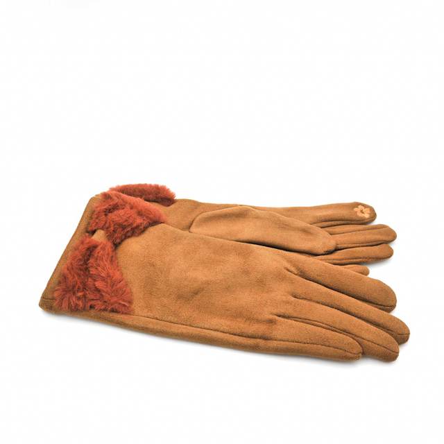 Γυναικεία γάντια σε κάμελ Verde κωδ. 02-494 