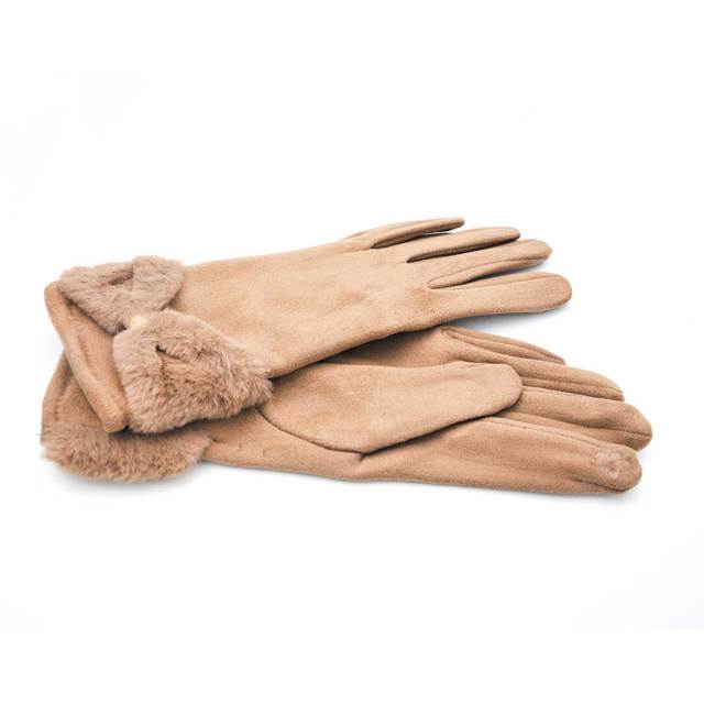 Γυναικεία γάντια σε μπεζ Verde κωδ. 02-494 