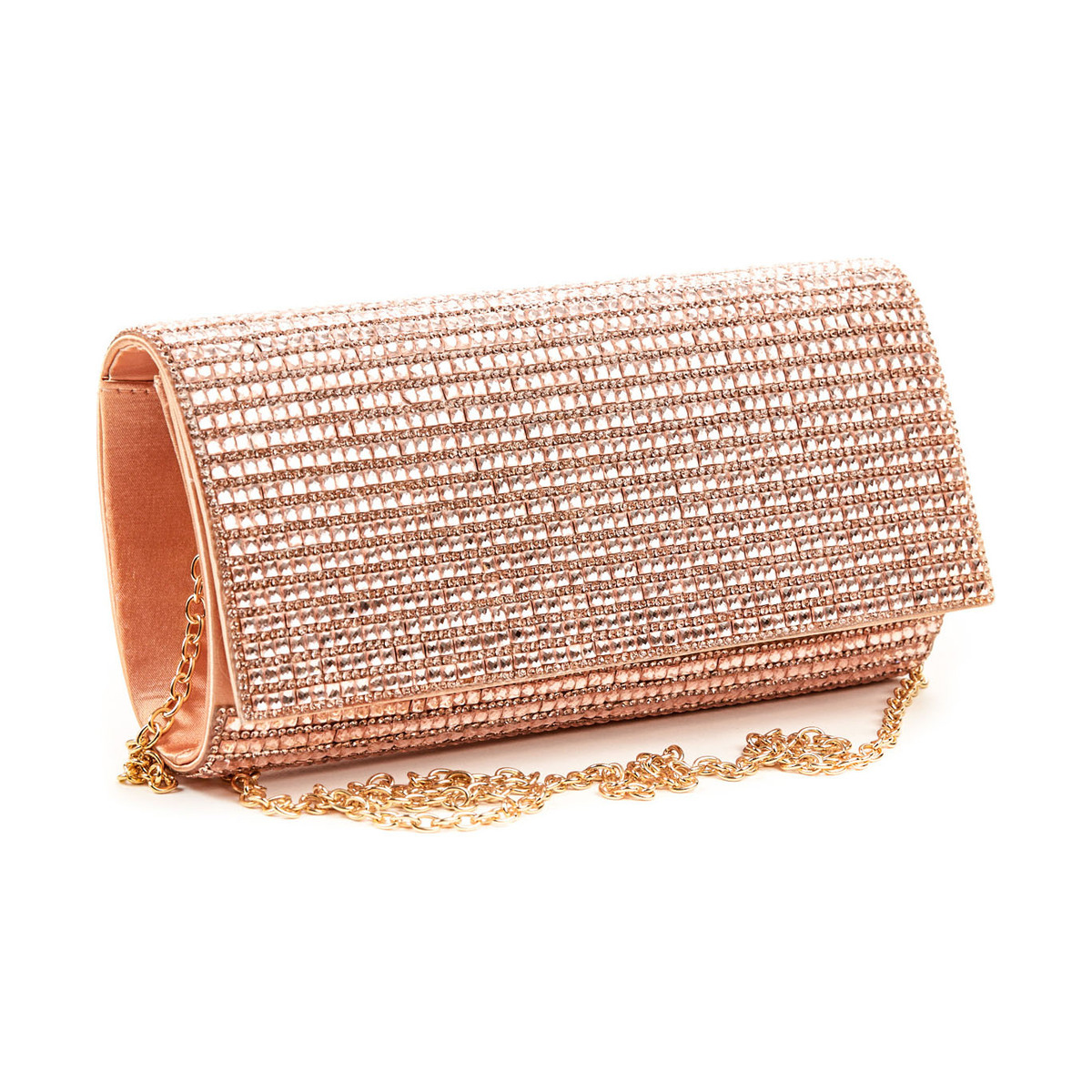 rose gold evening purse