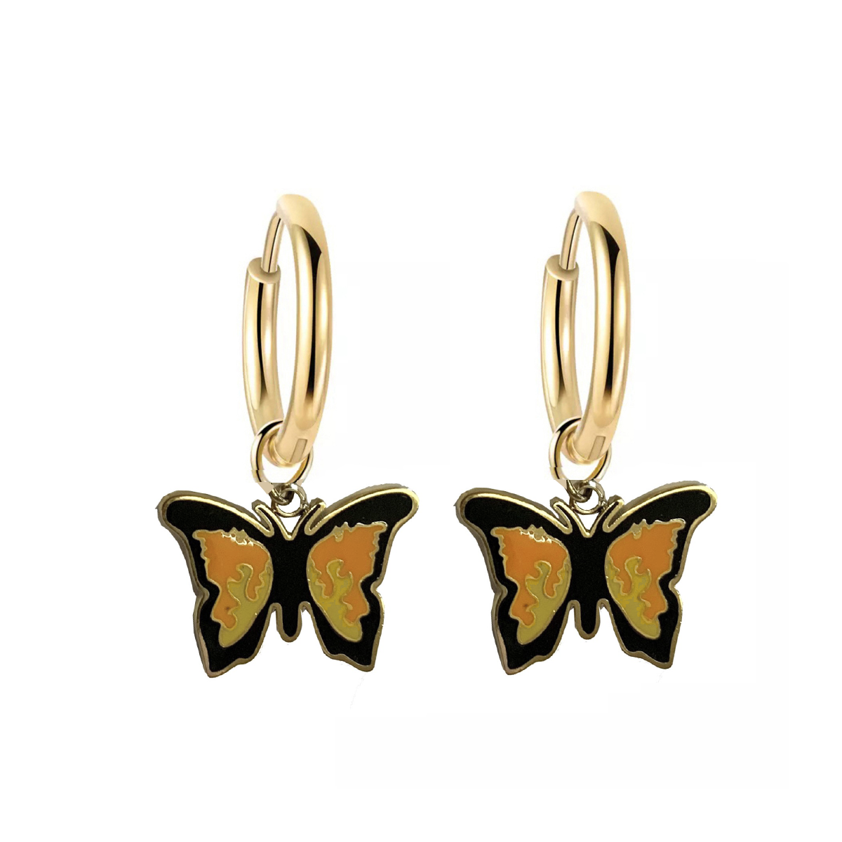 14k Yellow Gold Butterfly CZ Children Screwback Baby Girls Stud Earrin – Children  Earrings by Lovearing