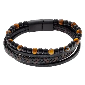 Men's steel bracelet 316L black