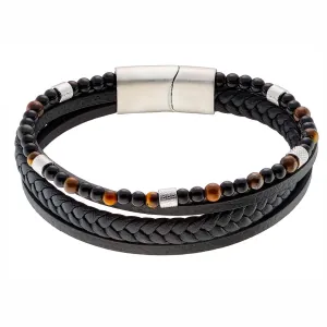 Men's steel bracelet 316L black