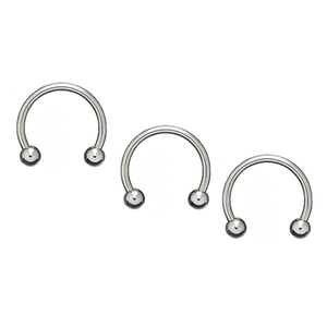 Unisex earrings rings steel 316L silver