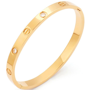 Women's steel bracelet 316L gold