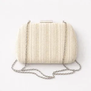 Βραδινό τσαντάκι clutch Verde 01-1317 μπεζ