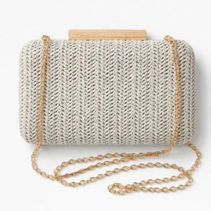 Βραδινό τσαντάκι clutch Verde  01-1329 γκρί