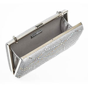 Evening purse clutch Verde 01-1672 silver