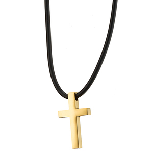 Ανδρικός σταυρός ατσάλι 316L χρυσό Art 01280