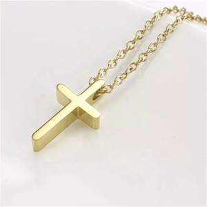 Γυναικείο κολιέ σταυρός Art 01352 ατσάλι 316L χρυσό