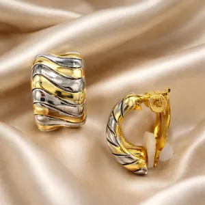 Σκουλαρίκια με clip σε ασημί/χρυσό χρώμα  bode 01606