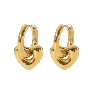 Earrings hypoallergenic rings steel 316L gold 
