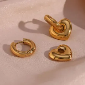 Earrings hypoallergenic rings steel 316L gold 