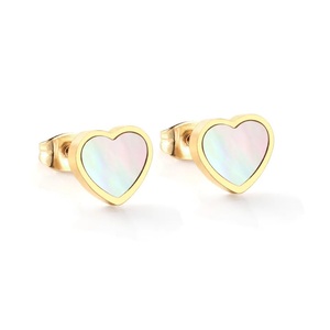 Σκουλαρίκι Καρδιά ατσάλι 316L  χρυσό bode 01650