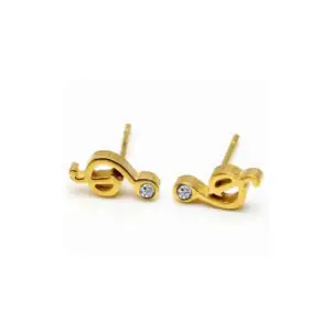Earrings hypoallergenic steel 316L gold