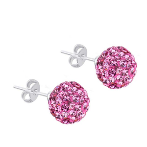 Women's earrings steel 316L fuchsia