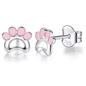 Children's earrings hypoallergenic silver 925 pink