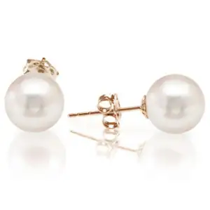Women's earrings 1683 steel 316L white 