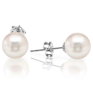 Women's earrings with pearls silver 925 white
