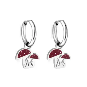 Children's earrings hypoallergenic rings steel 316L silver 