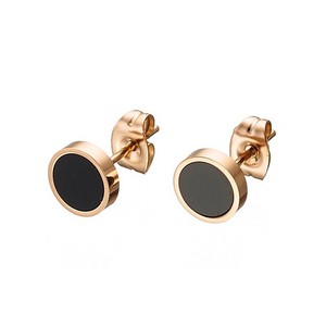 Women's earrings 01720 steel 316L  rose-gold