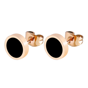 Γυναικεία σκουλαρίκια ατσάλι 316L ρόζ-χρυσό Art01721