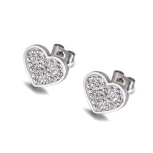 Women's earrings with White stones