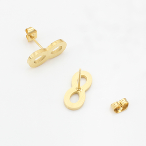 Children's earrings hypoallergenic Bird steel 316L gold