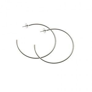  Γυναικεία σκουλαρίκια Art 01939 κρίκοι ατσάλι 316L ασημί 3,5cm