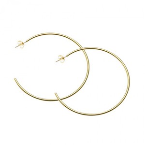  Γυναικεία σκουλαρίκια 4cm κρίκοι ατσάλι 316L χρυσό Art 01940