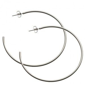  Women's earrings steel rings 316L silver