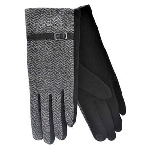 Γυναικεία γάντια Verde  02-475 μαύρο/γκρι