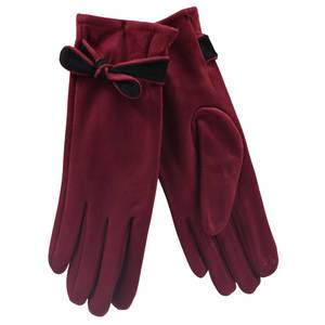 Γυναικεία γάντια Verde  02-581 μπορντώ