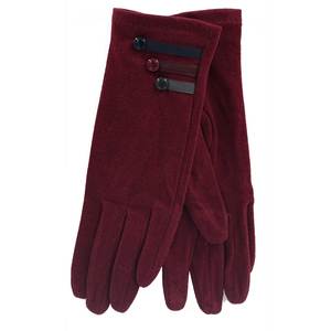 Γυναικεία γάντια Verde  02-605 μπορντώ