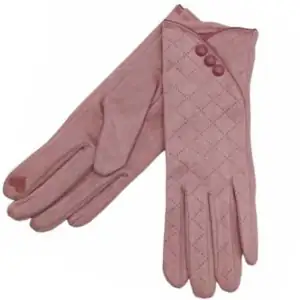 Verde Set Women's Hat and Scarf and gloves one size 12-0437 white/pink