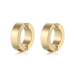 Unisex steel rings 316 without hole gold