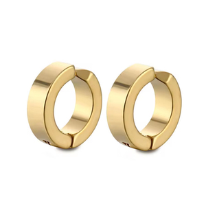 Unisex steel rings 316 without hole gold