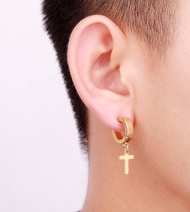 Unisex earrings steel 316L gold