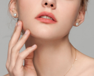 Women's Earrings White Pearls studded steel 316L