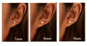 Σκουλαρίκια Πέρλες καρφωτά SET 3 Ζευγάρια ατσάλι 316L Art02073