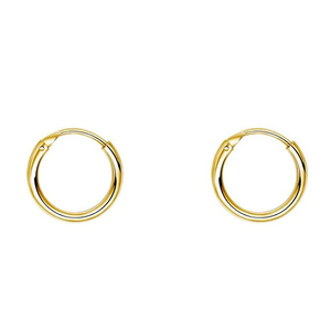 Unisex σκουλαρίκια κρικάκια ζευγάρι 8mm ασήμι 925 χρυσό Art00376