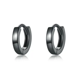 Earrings rings steel 316L black
