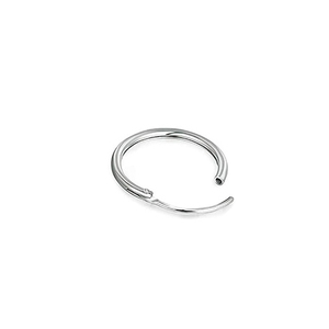 Unisex earrings hoops pair 10mm silver 925 in silver colour