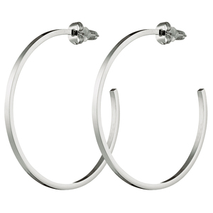 316L steel earring ring in silver 4.5cm Art 02084