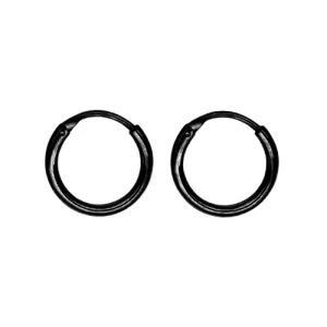 Unisex σκουλαρίκια κρικάκια ζευγάρι 8mm ατσάλι 316L μαύρο bode 02086